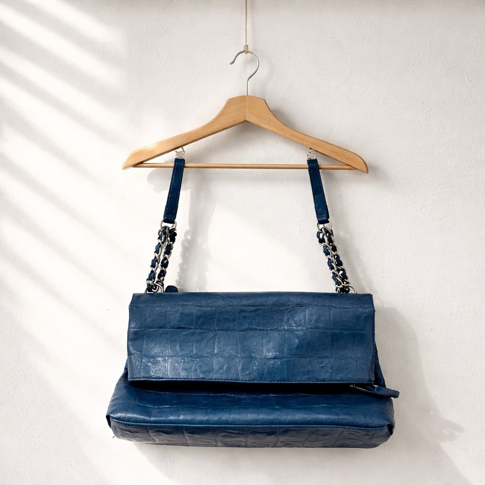 Nicole Miller Chic Blue Shoulder Bag